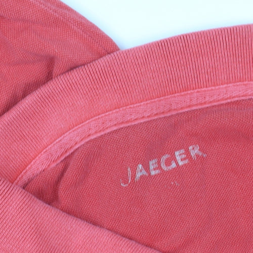 Jaeger Men's Red Polo Shirt - Size L Short Sleeve