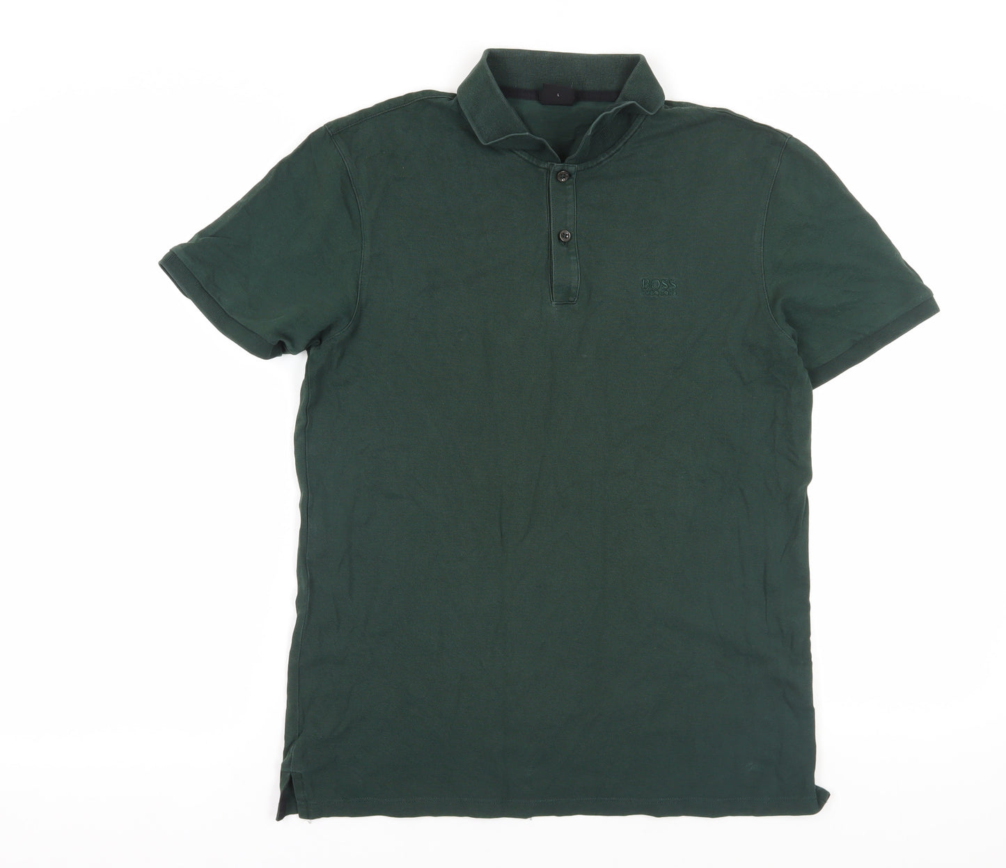 Hugo Boss Green Polo Shirt L - Regular Fit Classic Style