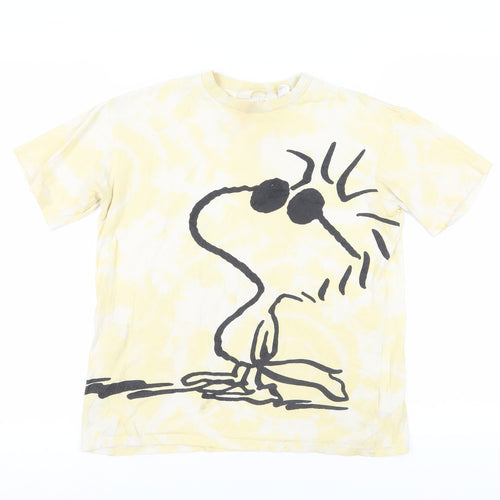 H&M Yellow Peanuts Graphic T-Shirt, Size 11-12 Years