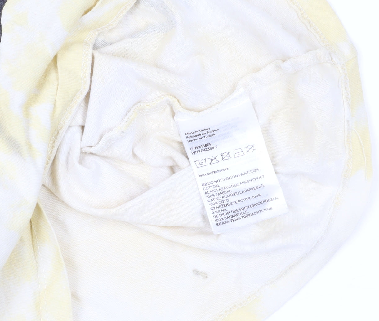 H&M Yellow Peanuts Graphic T-Shirt, Size 11-12 Years