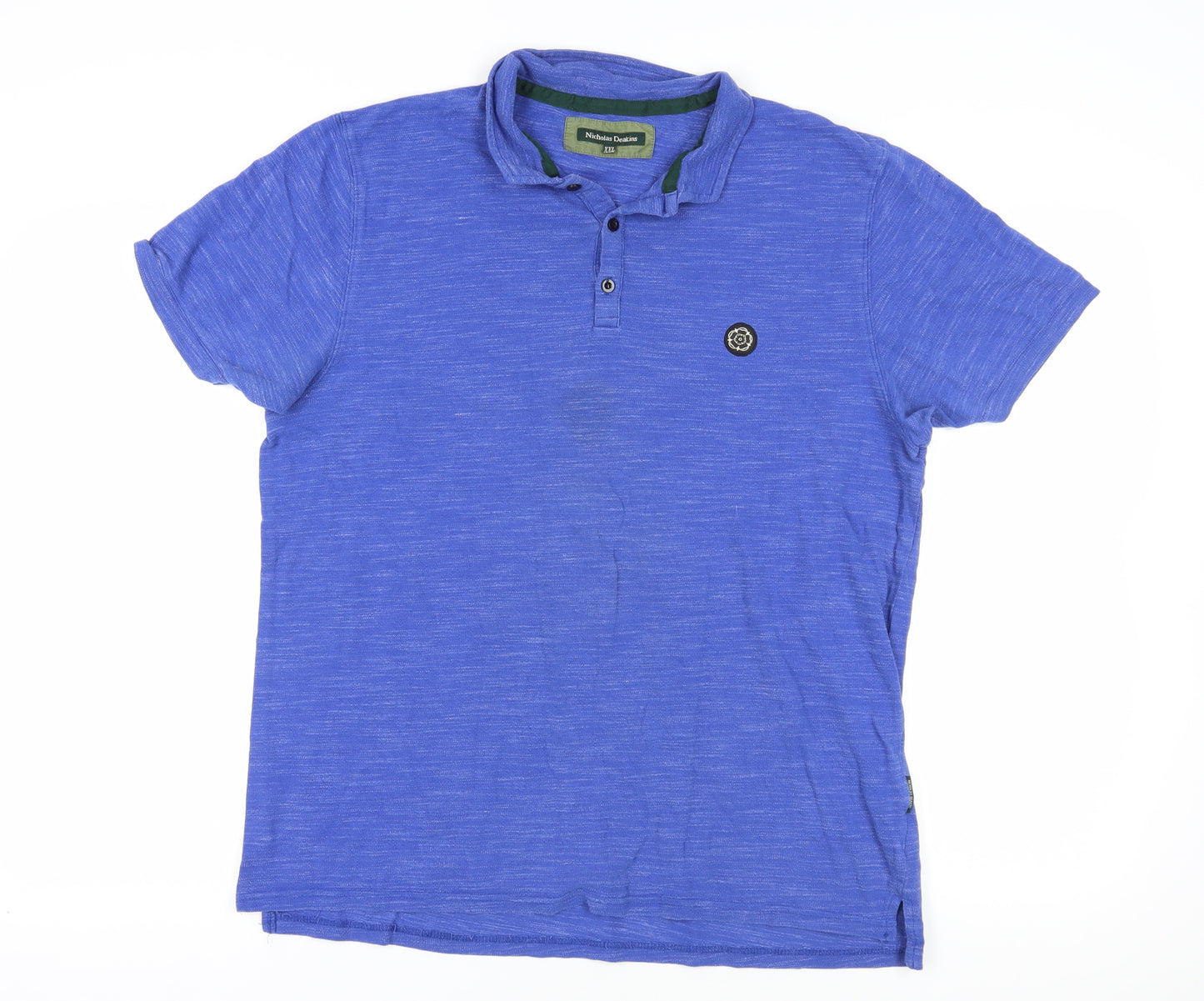 Nicholas Deakins Blue Cotton Polo 2XL