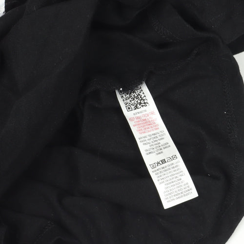 McKenzie Black Graphic T-Shirt, Large, Cotton Crew Neck
