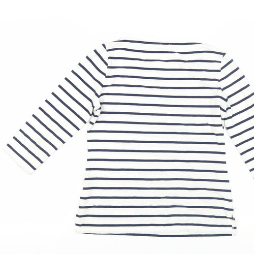 Kettlewell Striped 3/4 Sleeve Boat Neck T-Shirt M