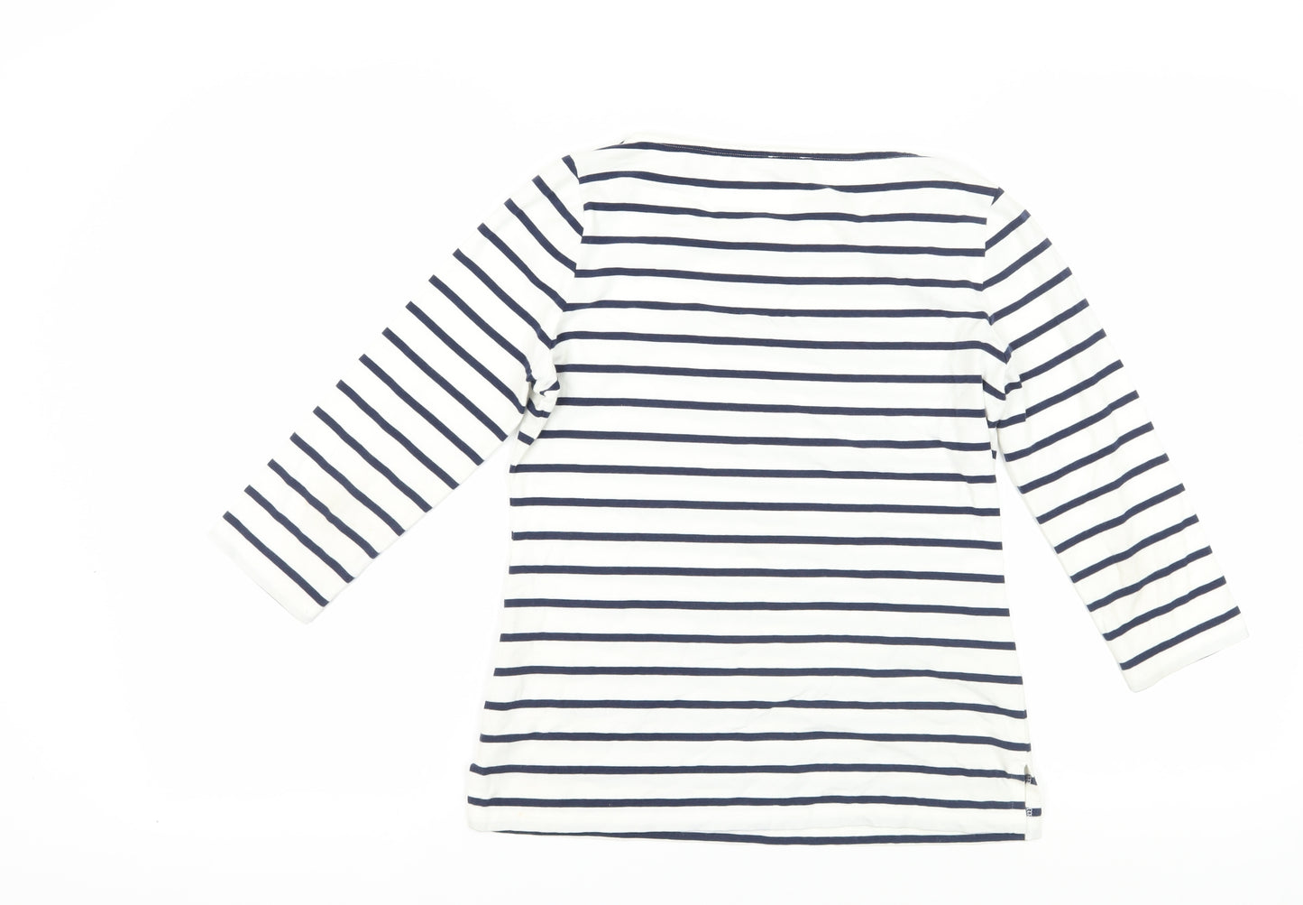 Kettlewell Striped 3/4 Sleeve Boat Neck T-Shirt M