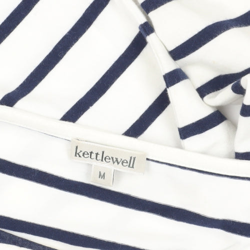 Kettlewell Striped 3/4 Sleeve Boat Neck T-Shirt M