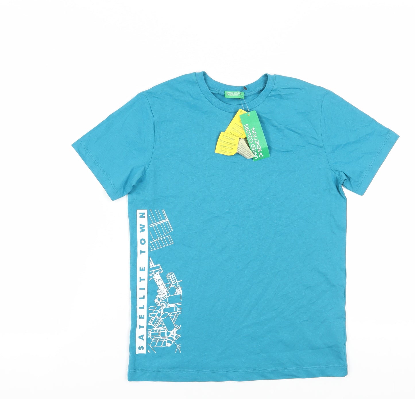 Benetton Boys Blue Graphic Print T-Shirt - 10-11 Years