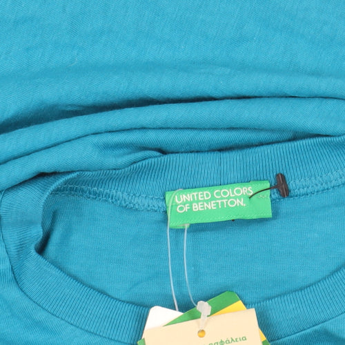 Benetton Boys Blue Graphic Print T-Shirt - 10-11 Years