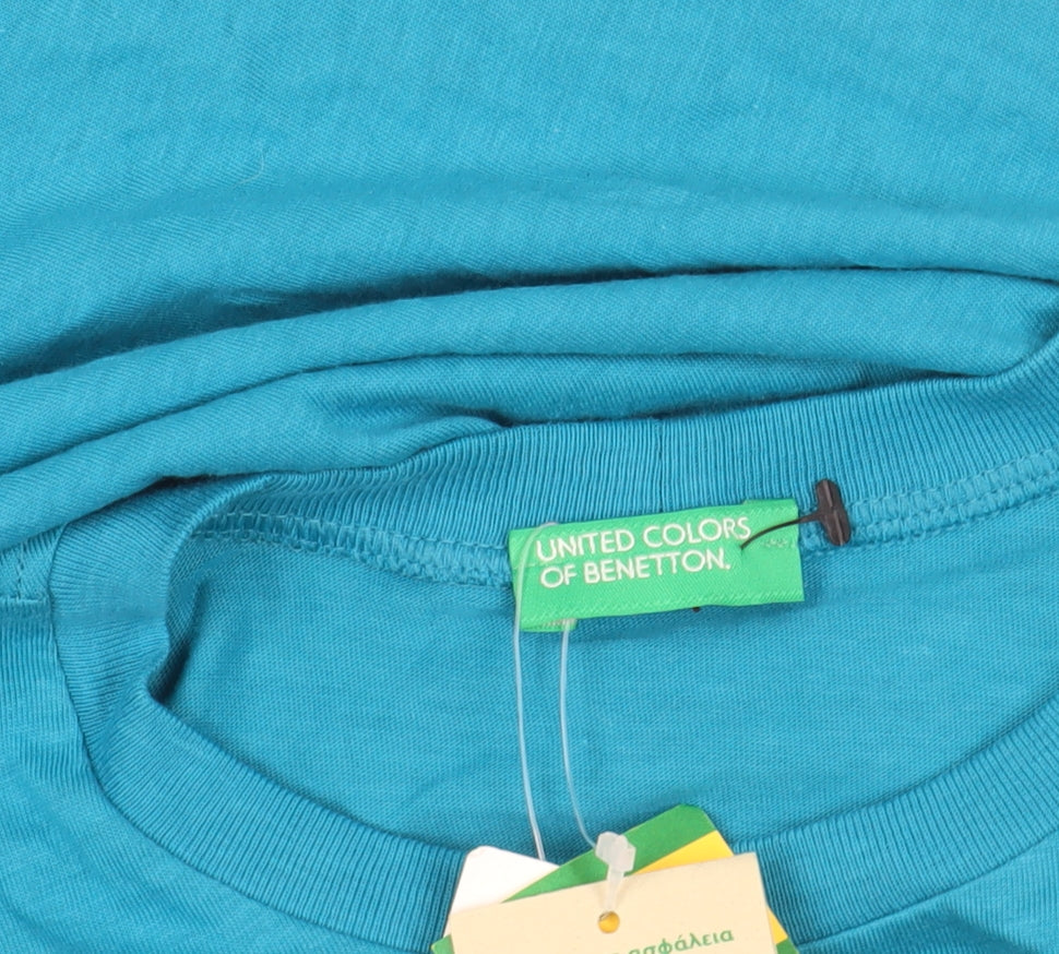 Benetton Boys Blue Graphic Print T-Shirt - 10-11 Years