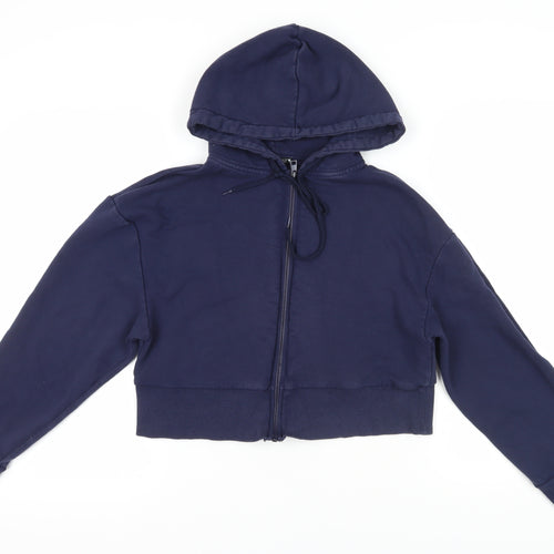 Zara Blue Women's Full Zip Hoodie Size S