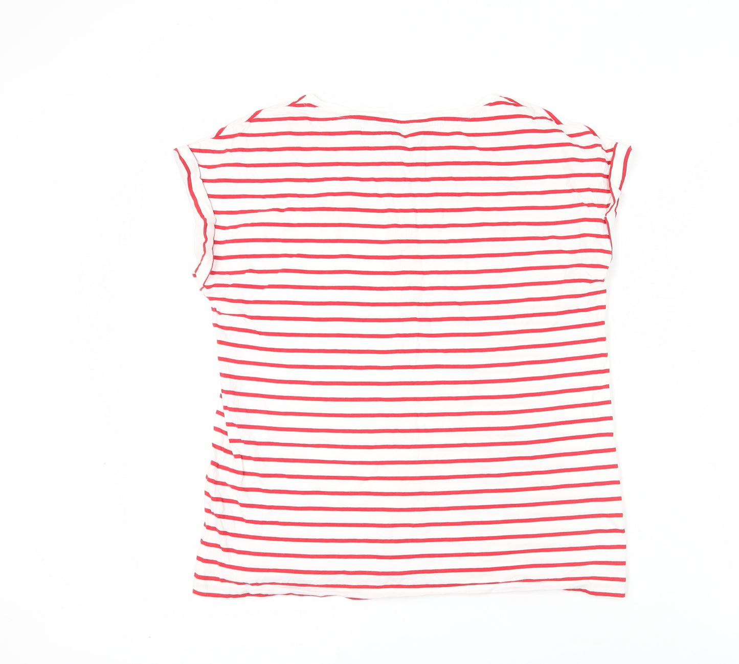 Dorothy Perkins Red Striped Cotton Crew Neck T-Shirt