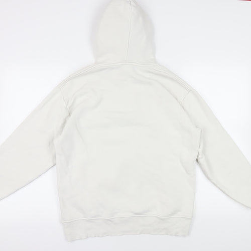 Zara White Hoodie - Medium, Stylish and Comfy