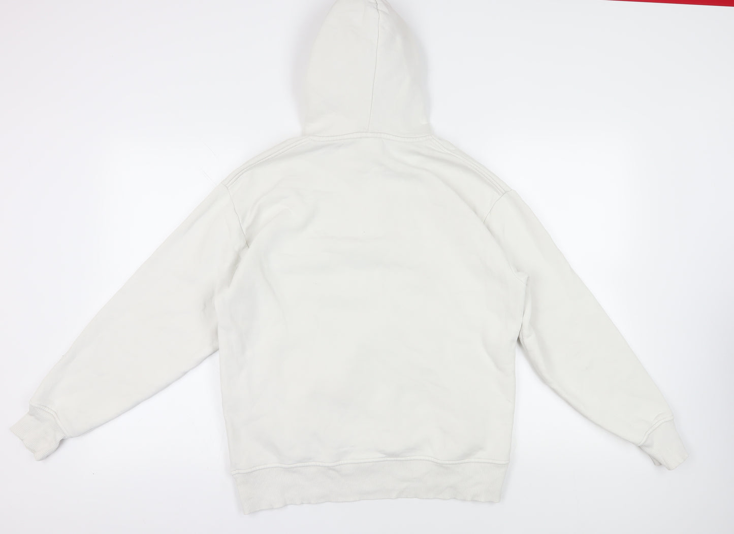 Zara White Hoodie - Medium, Stylish and Comfy