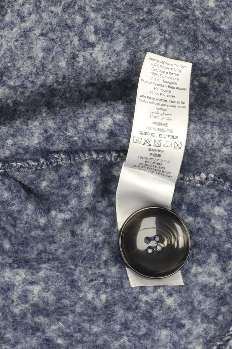 Next Blue Polyester Mid-Length Overcoat Size 20