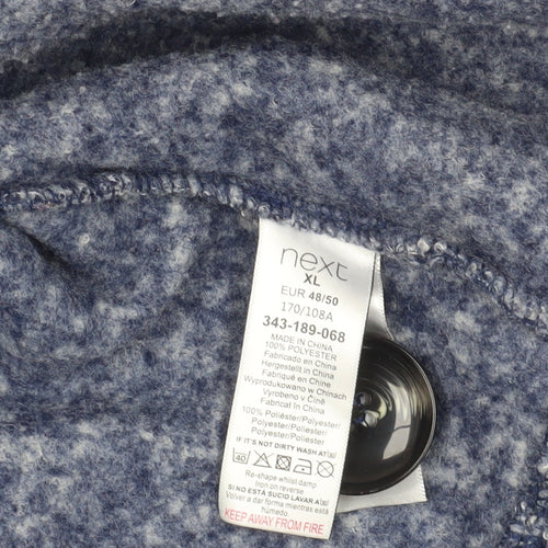 Next Blue Polyester Mid-Length Overcoat Size 20