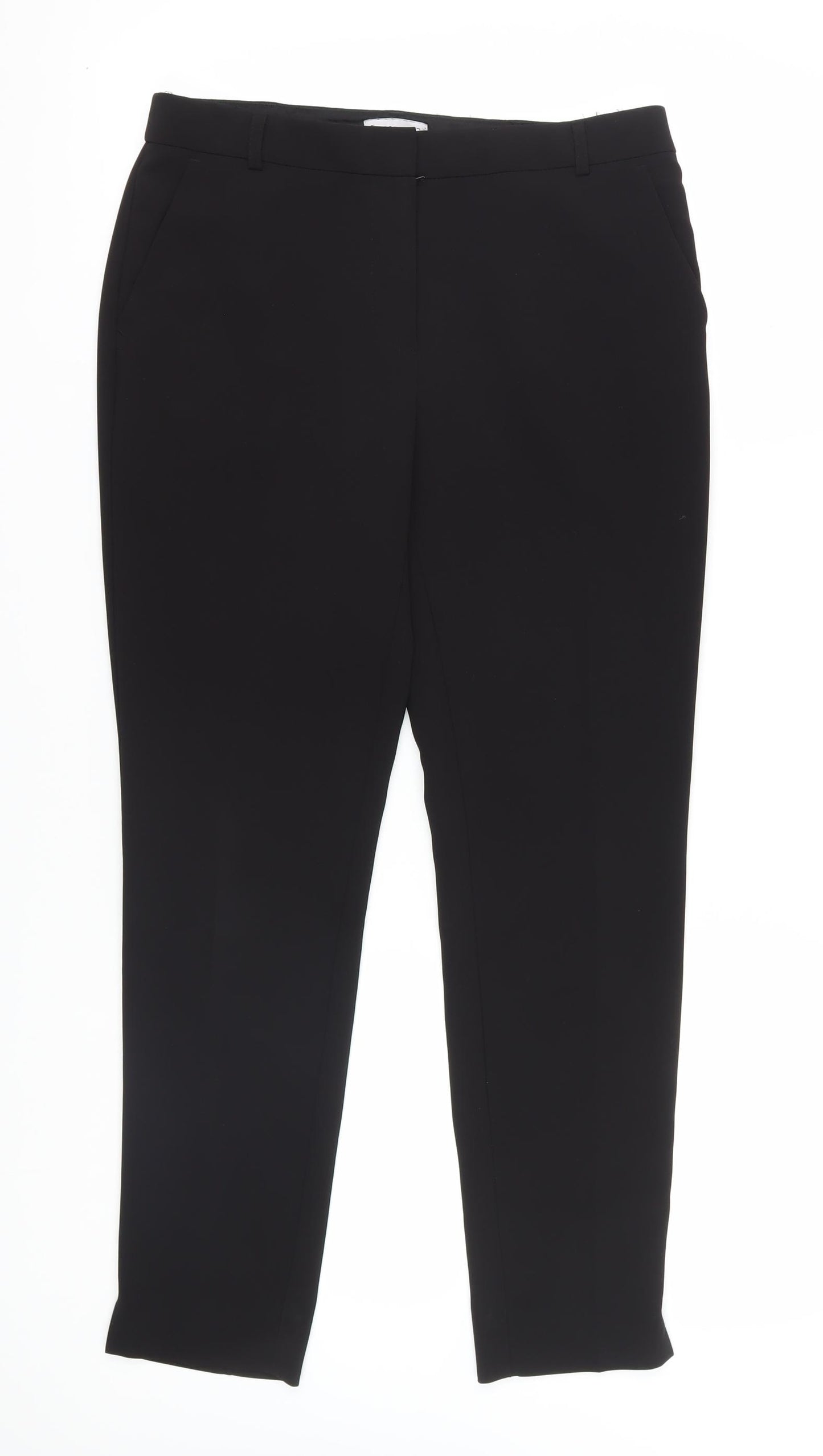 Warehouse Black Ankle Trousers, Size 10, Slim Fit