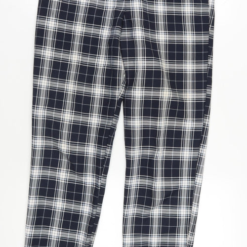 ASOS Black Plaid Dress Pants, Size 12, Straight Leg