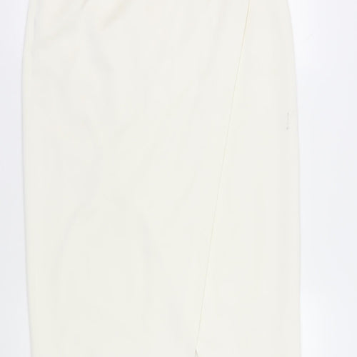 Marks and Spencer Ivory Midi Pencil Skirt, Size 14