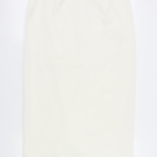 Marks and Spencer Ivory Midi Pencil Skirt, Size 14