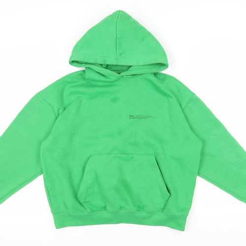 Boohoo Green XS Pullover Hoodie with Logo