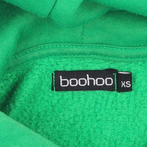 Boohoo Green XS Pullover Hoodie with Logo
