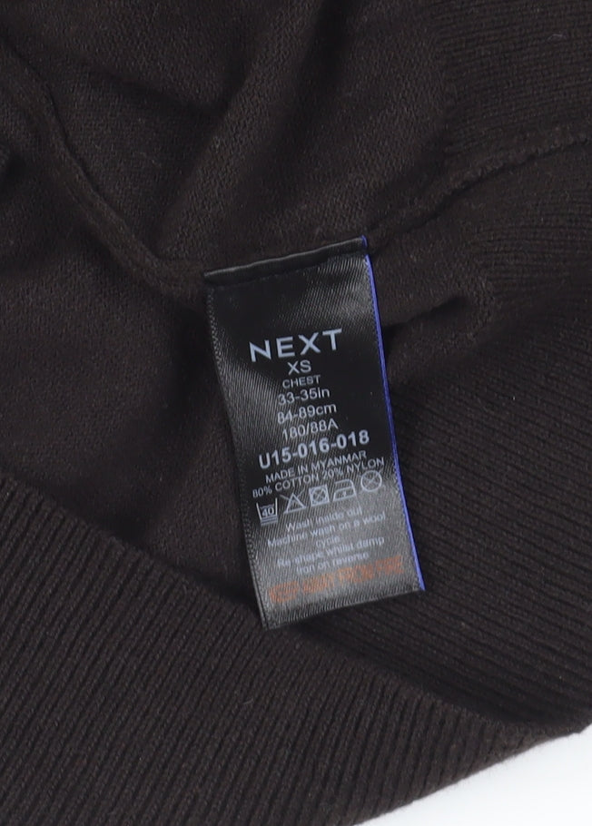 Next Black Roll Neck Jumper XS Women Casual