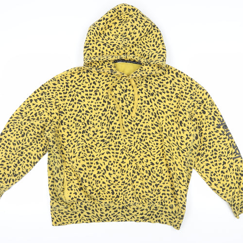 Les girls les boys Yellow Animal Print Hoodie M