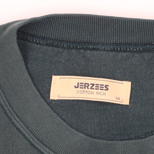 Jerzees Green Pullover Sweatshirt - Medium, Cotton