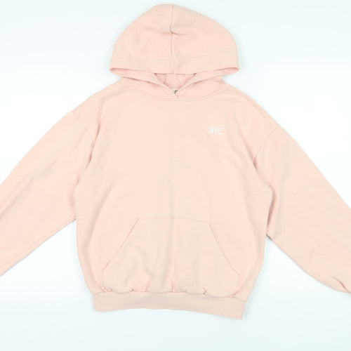 H&M Pink Girls Hoodie, Size 14 Years, Lightweight and Cosy