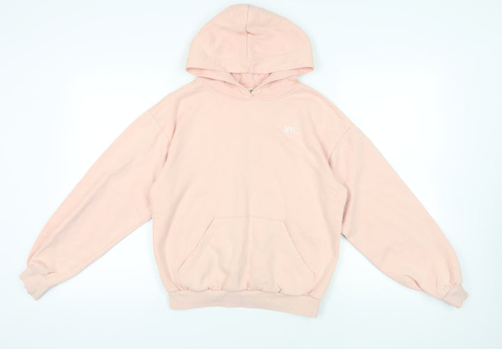 H&M Pink Girls Hoodie, Size 14 Years, Lightweight and Cosy