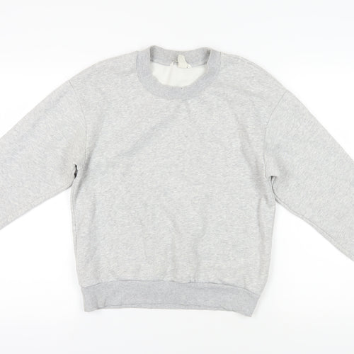 Grey Pullover Sweatshirt, Size 8, Crew Neck