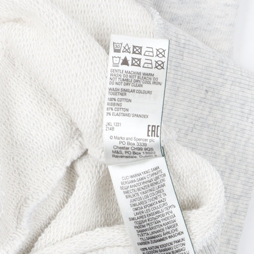Marks and Spencer Grey Full Zip Hoodie Size 10