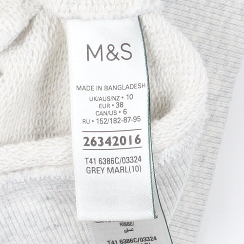 Marks and Spencer Grey Full Zip Hoodie Size 10