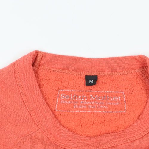 Selfish Mother Red Graphic Print Pullover Sweatshirt M