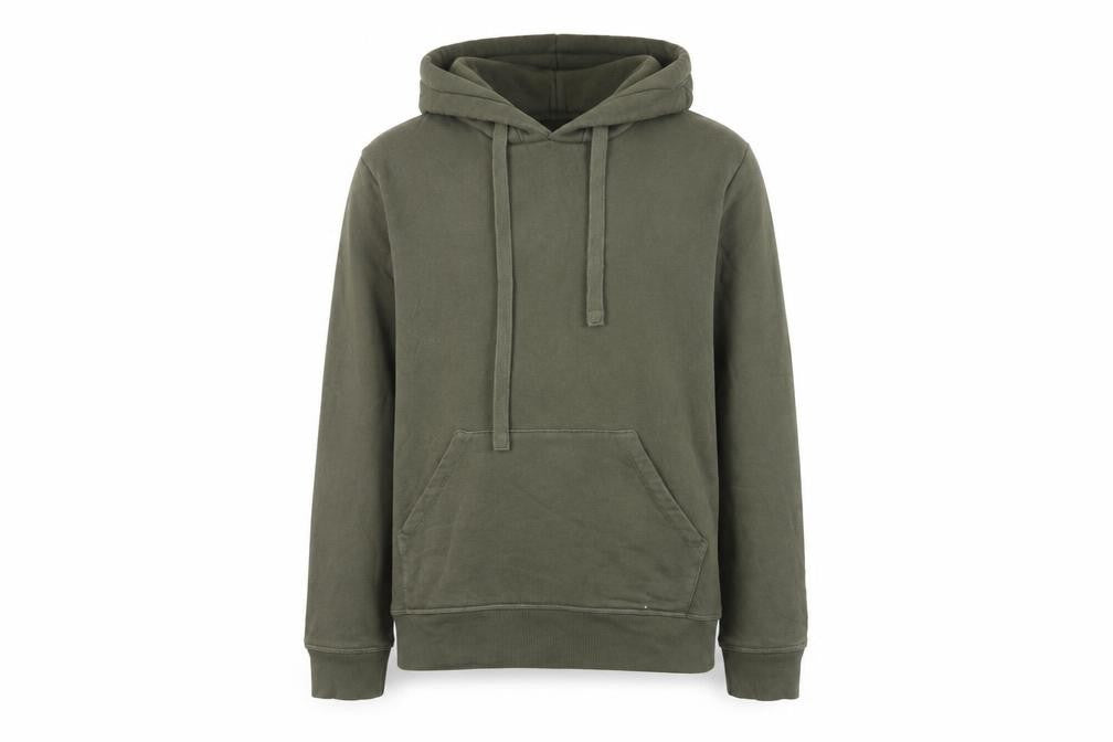 Front view of Jumper 1234 Green Cotton Pullover Hoodie