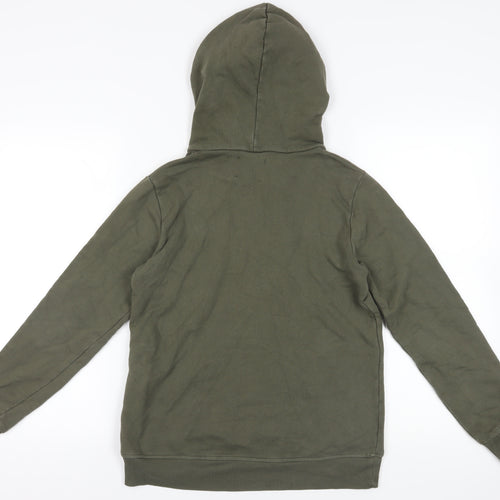 Jumper 1234 Green Cotton Pullover Hoodie