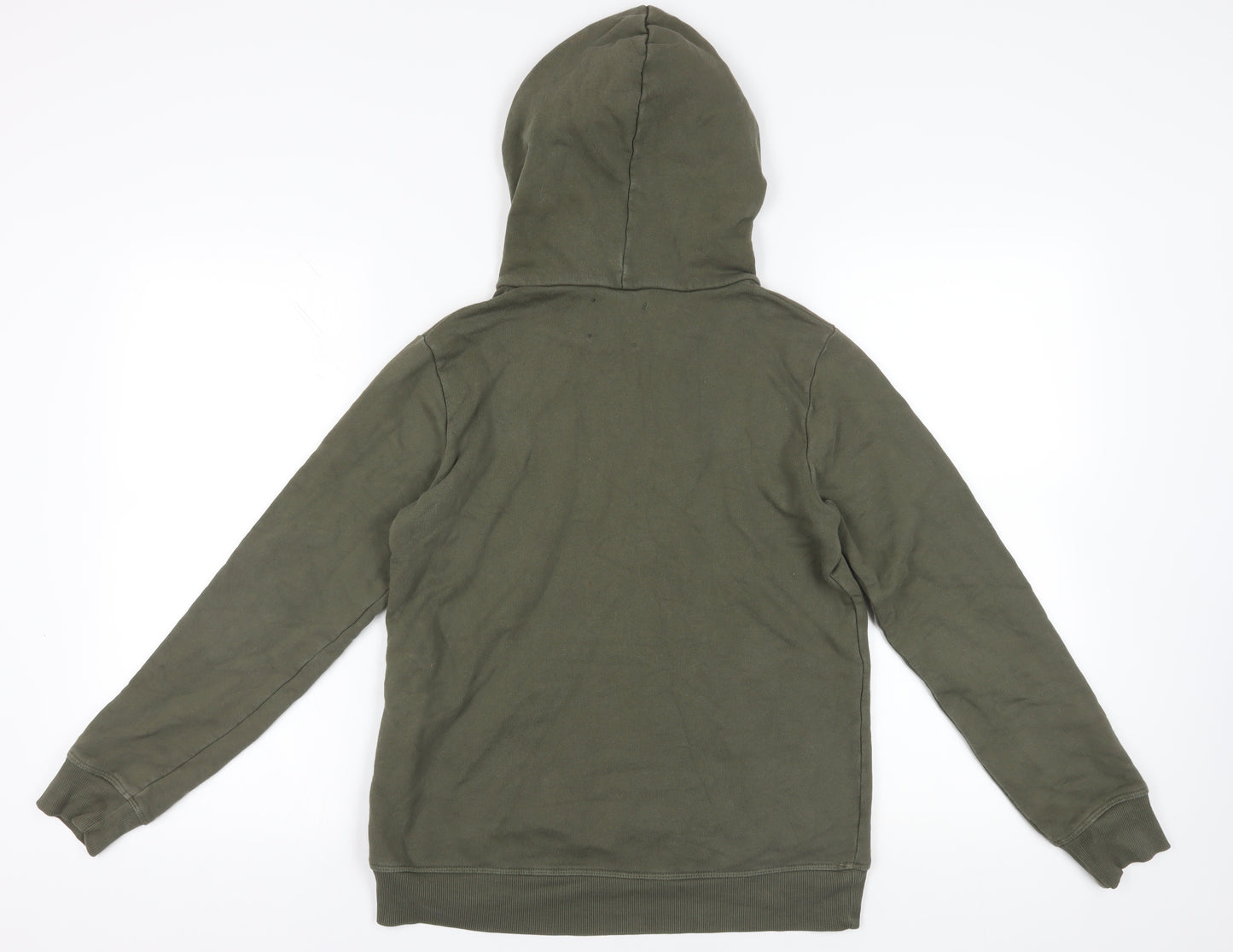 Jumper 1234 Green Cotton Pullover Hoodie
