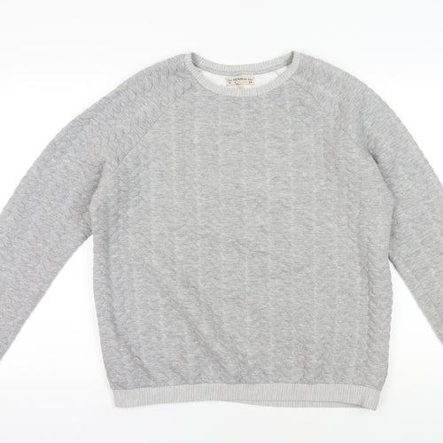 Pull & Bear Grey Pullover Sweatshirt M