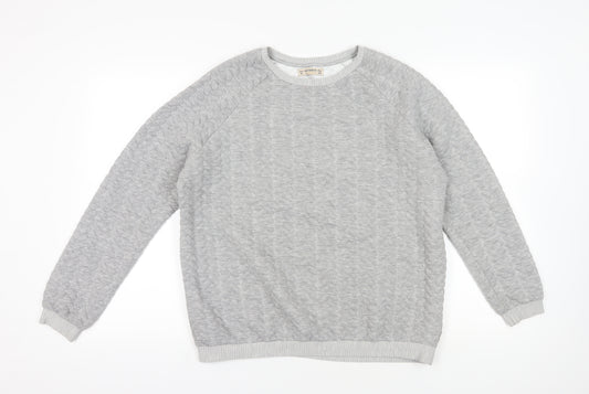 Pull & Bear Grey Pullover Sweatshirt M