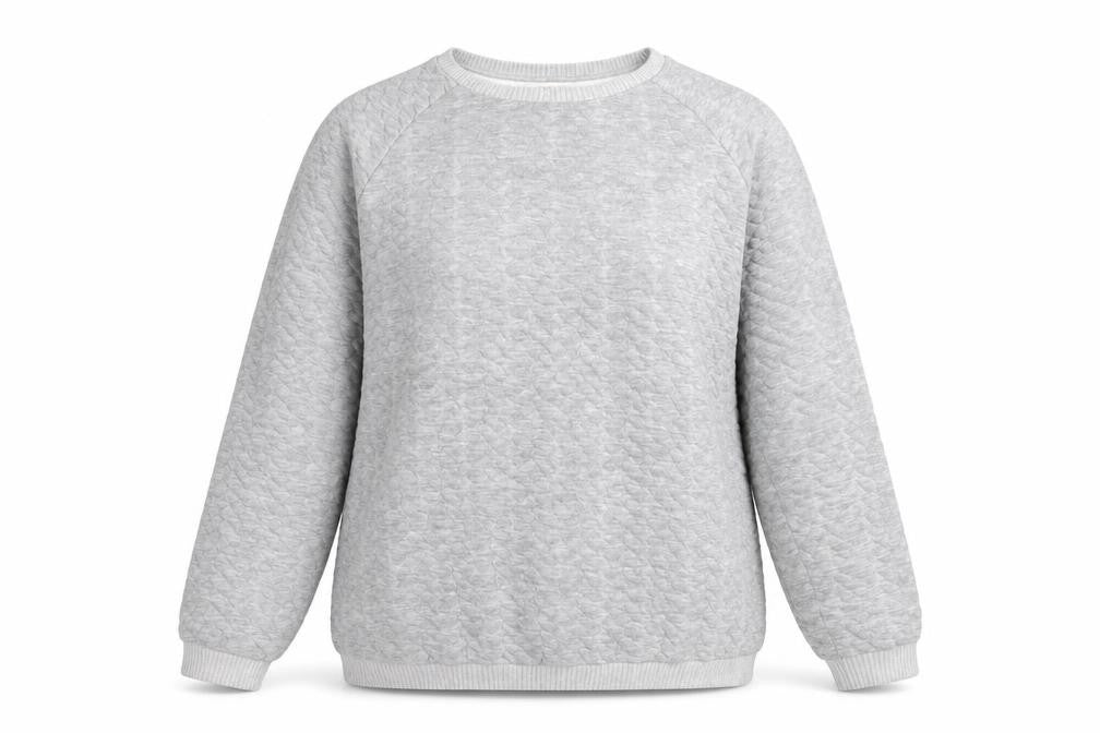 Front view of Pull&Bear Grey Pullover Sweatshirt M
