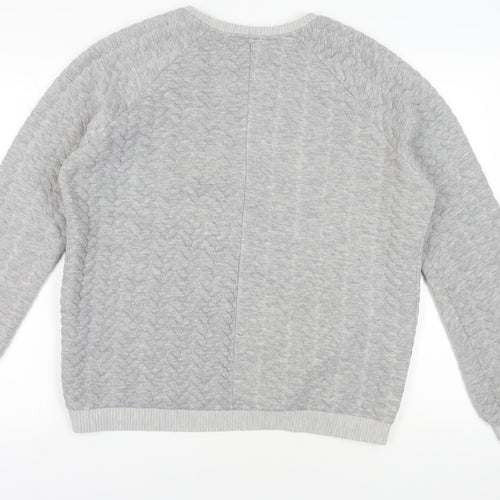 Pull & Bear Grey Pullover Sweatshirt M