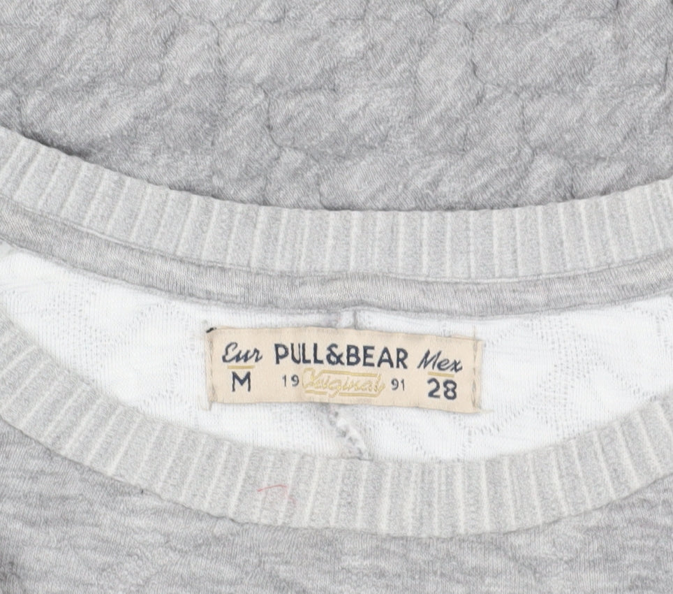 Pull & Bear Grey Pullover Sweatshirt M