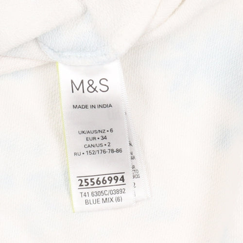 Marks and Spencer Blue Pullover Hoodie Size 6
