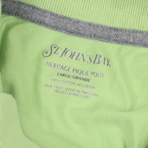 St. John's Bay Green Cotton Polo - Large