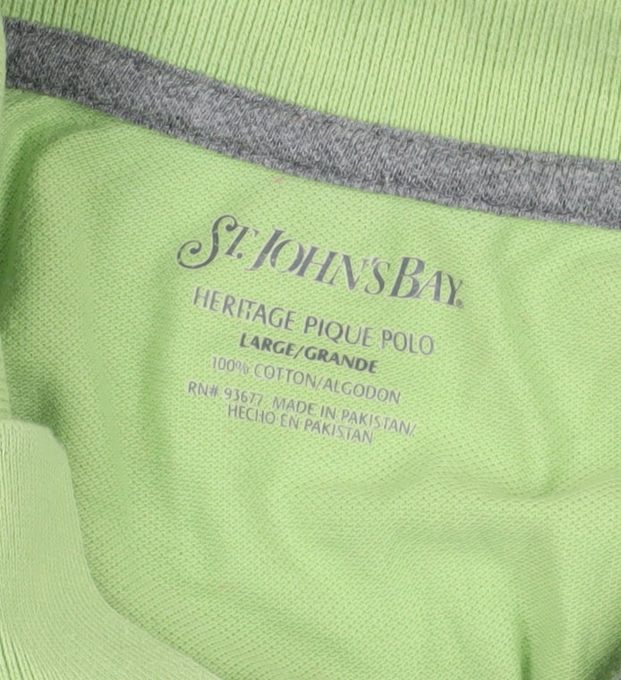 St. John's Bay Green Cotton Polo - Large