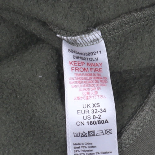 Topshop Khaki Pullover Sweatshirt XS