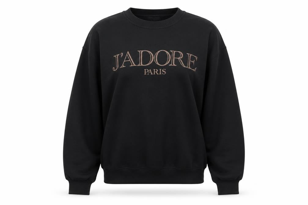 Front view of AX Paris Black J'Adore Sweatshirt M/L