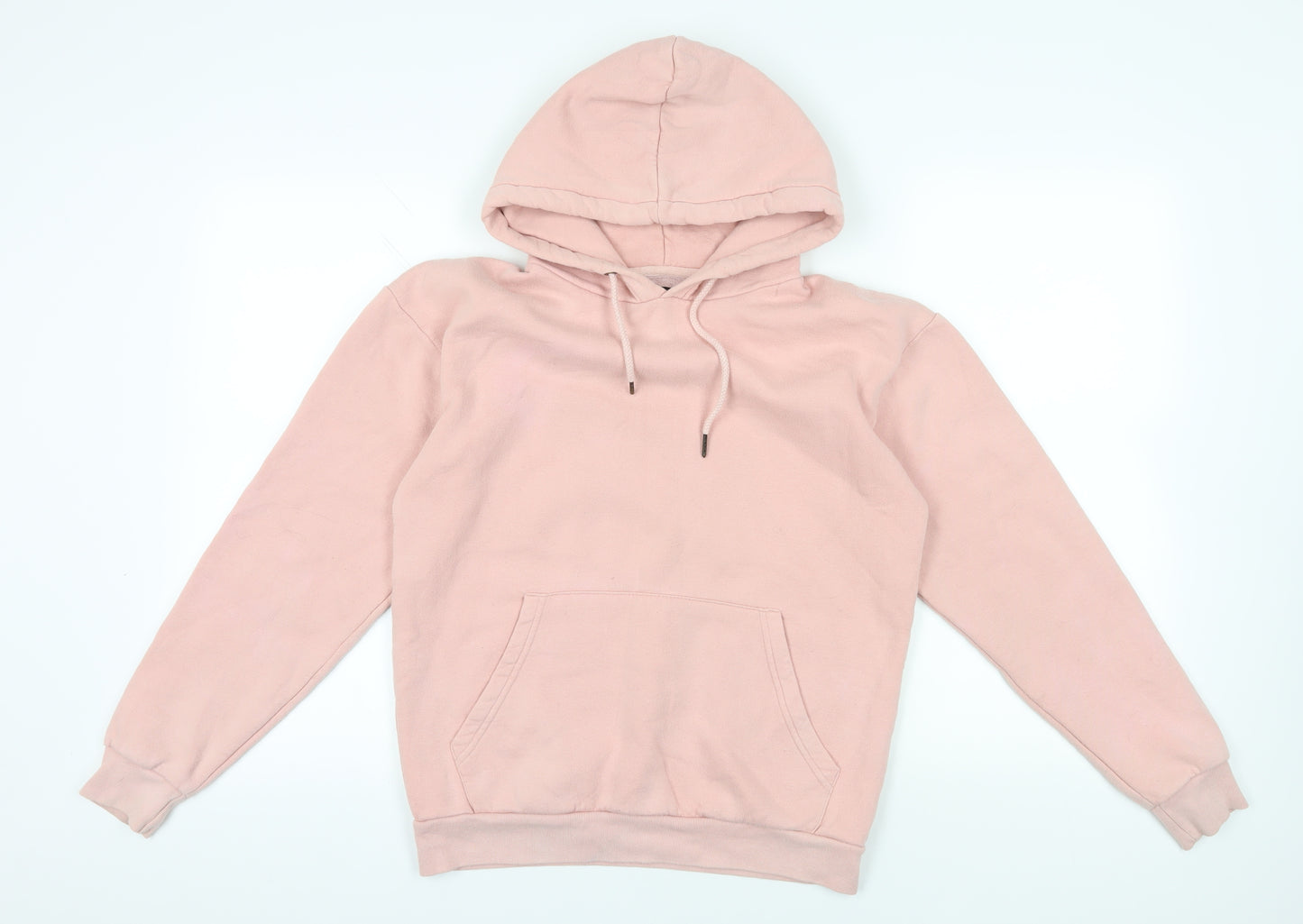 Zara Pink Pullover Hoodie S - Casual Cotton Fleece