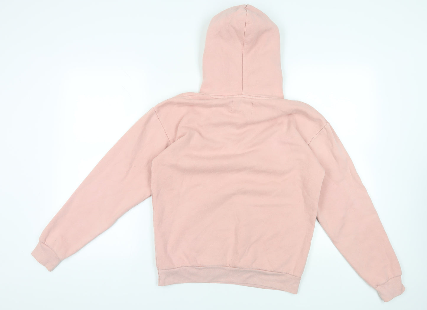 Zara Pink Pullover Hoodie S - Casual Cotton Fleece