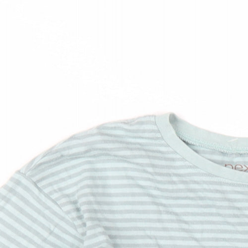 NEXT Girls Green Geometric Cotton A-Line Size 4-5 Years Round Neck Pullover