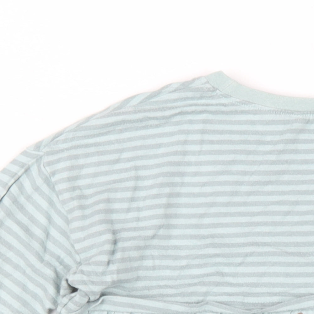 NEXT Girls Green Geometric Cotton A-Line Size 4-5 Years Round Neck Pullover